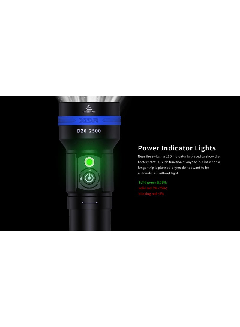 XTAR D26 2500 lumen Dive Light - Image 5